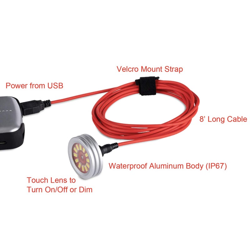 Voltaic Systems مصباح LED طوارئ من فولتايك سيستمز - مقاوم للماء، مستويات سطوع قابلة للتعتيم وتحكم باللمس، للتخييم، الفناء، مخزن الأدوات أو الكابينة، مجموعة الطوارئ - Image 4